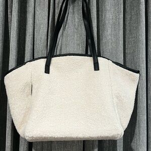 Nieman Marcus faux shearling tote